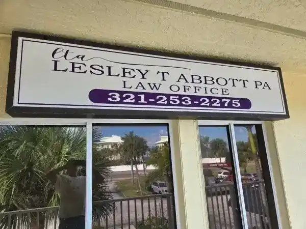 Lesley Turmelle Abbott P.A. - Exterior office sign
